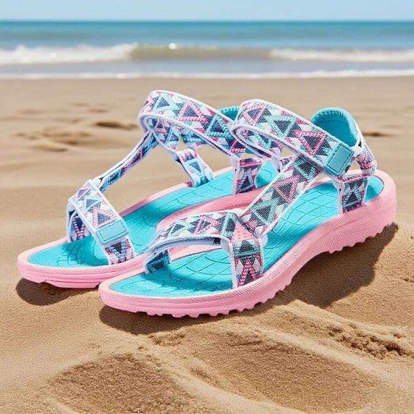 Kids Sandals for Boys Girls Outdoor Beach Fashion Non-Slip Pink Solid Breathable Casual Students Sneakers Children's Shoes