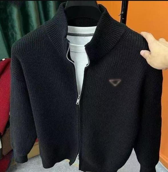 Designer men Sweaters Fashion Vintage gray Knitted zipper cardigan coat men women sweaters casual long Sleeve clothes