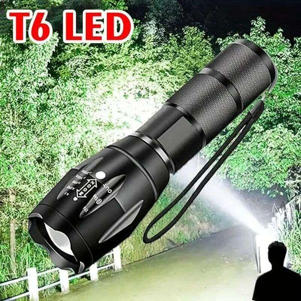 LED Flashlights,Portable Flash Light With 5 Modes & Zoomable,Bright Torch For Camping, Hiking Outdoor, Home Emergency Lighting Z260301