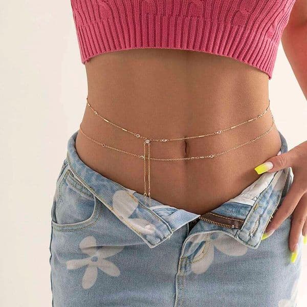 Layered Tassels Body Jewelry Women Trendy Sexy Summer Beach Waist Chain Belt 2024 Fashion Belly Dance Accessories H260228