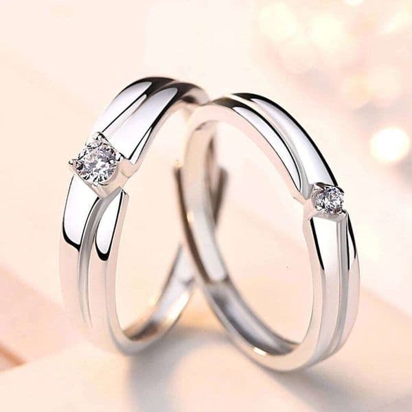 1 Pair Classic Four Claws Twist Couple Ring Copper Plated Platinum Overlap Opening Adjustable Finger Jewelry Drop Shipping H260228