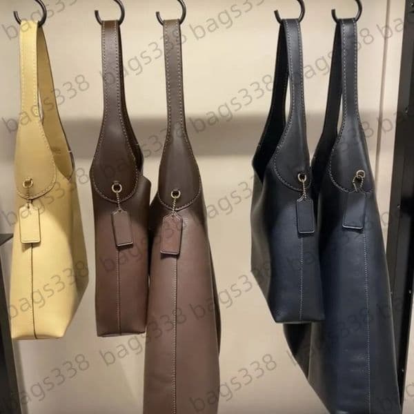 Designer Brooklyn bag 28 single shoulder YN tote bags 39cm quality single capacity minimalist suede women genuine leather handbag high 23 classic underarm style