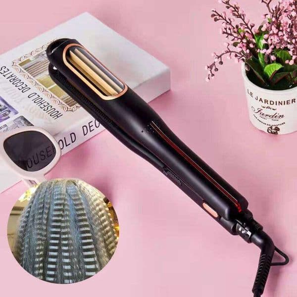 Heating Styling Tools Rotating Brush Clips Crimping Corrugated Crimper Flat Iron Curler Hair Wavy H260302