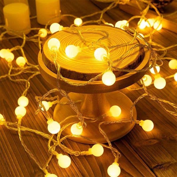 String Lamp Outdoor Crystal Globe Lights Waterproof USB Powered Patio Light for Camping Tent C260302
