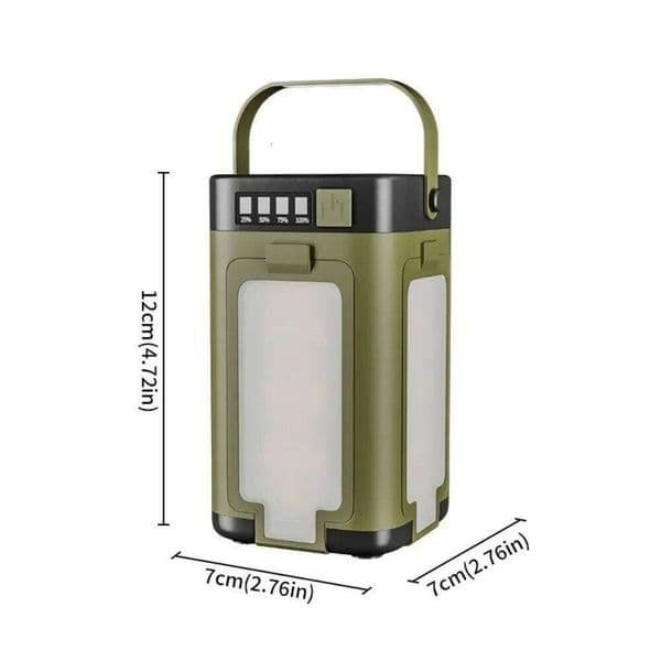 Large Capacity Solar Camping Lantern - Intelligent Display With Three Light Modes And Folding Design C260302