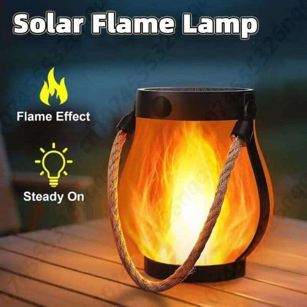 2/4/6Pcs Solar Flickering Flame Lamp Garden Magical Dancing Lantern Hanging Flashing Torch Waterproof Outdoor Yard Lights C260302