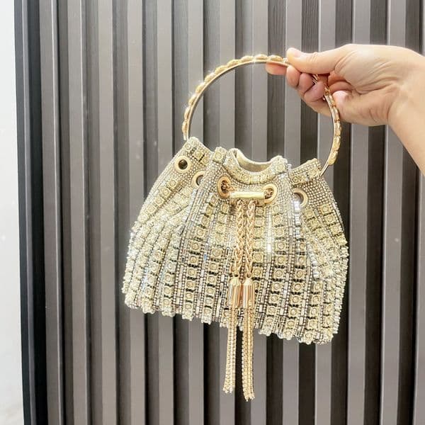 Rhinestone Evening Handbag New High-value Women's Bag Fashionable Diamond-encrusted Chain Bag Shoulder Crossbody Bag