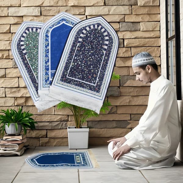 Muslim Prayer Mat Thick Soft Rug Travel Portable Nonslip Irregular Carpet for Carpets 260228
