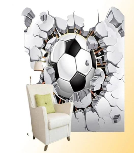 2026 New wallpaper Gift Set Luxury Designer Decor Custom Mural 3D Soccer Sport Creative Art Wall Painting Livingroom Bedroom TV Background Po Wallpaper Football