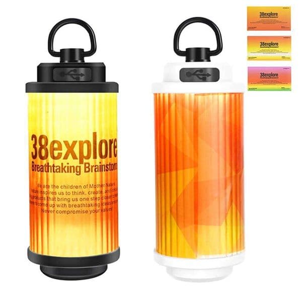 NEW USB Rechargeable Flashlight Powerful 3000mAh Mini LED Camping Lanterns Warm White Haning 38 Explore Camp Light Outdoor C260302