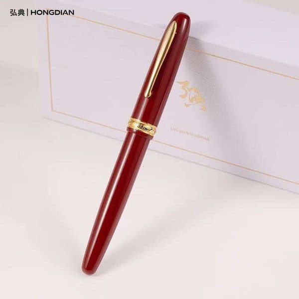 LT Hongdian Saturn Fountain 1841C Premium Vintage Metal Pen Business Calligraphy Smooth Writing Ink Gift 26Y0302