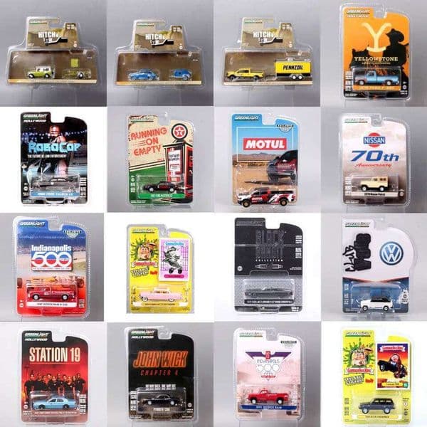 1/64 Chevrolet Suburban C10 Dodge RAM 2500 Ford F250 F100 Nissan Patrol Cadillac FleetWood Plymouth VW 181 Car Model Greenlight 26Y0302
