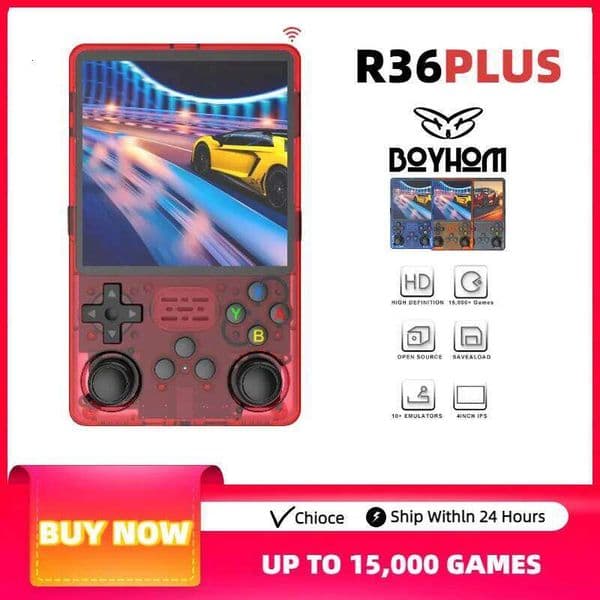 2025 NEW 4"IPS Big Screen R36S Plus Retro Handheld Game Console Linux 64-bit System RK3326 Portable Pocket ARKOS 2.0 R36SPLUS 26H0302