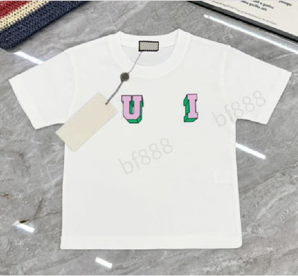 Baby Boys Designer Tshirts Cotton Short Sleeve Shirt Clothes Brand Letter Print Summer Girls Children T-shirt Tees Kids TopJ260520
