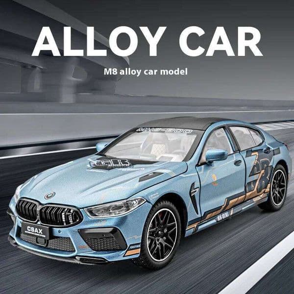 1:24 BMW M8 MANHART MH8 800 Supercar Alloy Metal Diecast Model Car Collect Hobby Bookshelf Computer Ornament Gift For Friend Box 26Y0302
