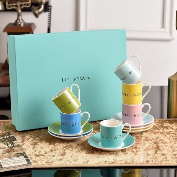 European-style Colorful Creative Concentrated Turkish Ceramic Coffee Cup and Saucer Set Gift Box