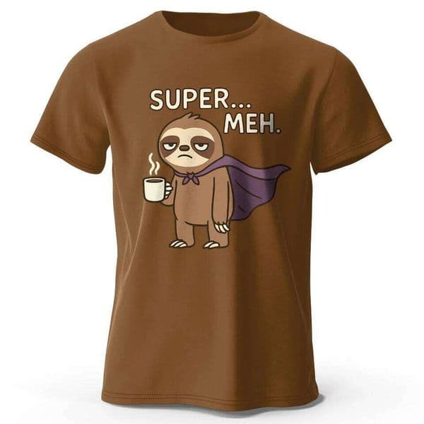 Men's Super Meh Printed T-Shirt 100% Cotton Oversized Apathetic Graphic Tees for Women Summer Tops Slacker Streetwear H260228