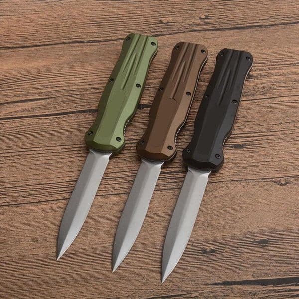 6Models 3300/3310 Infidel Fixed Blade Knife 3.85" D2 Blade, Aluminum Handles
