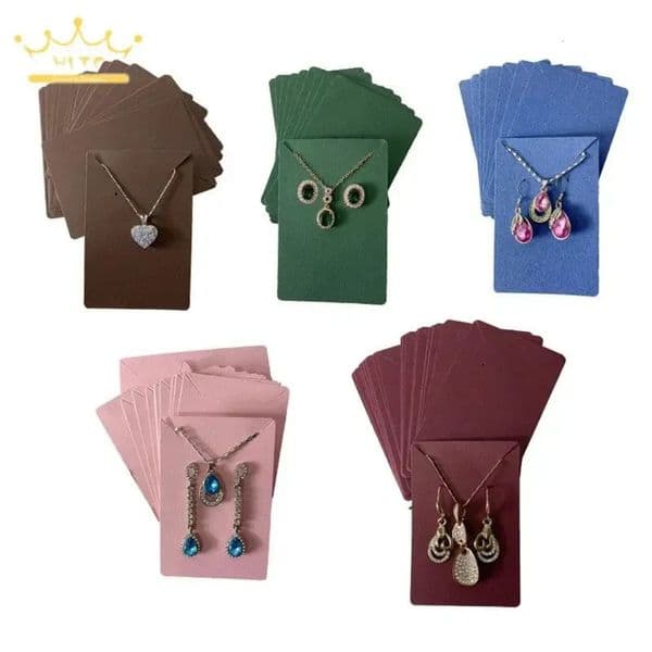 Luxury Designer Pen Wholesale Earring Display Necklace Ear Stud Hang Tag Perforating Colourful Paper Cards 50Pcs montblanck pen Cardboard For Jewelry Office Sup