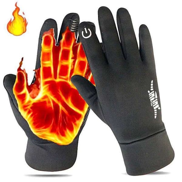Winter Cycling Men, Warm Outdoor Touch Screen for Women, Thickened Fleece Lined Ski Gloves C260302