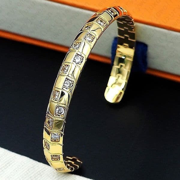 Designer Bracelet Luxury Bangle Jewelry Jewellery Gold Bracelet Silver Bracelet Open Cuff Bracelet Premium Adjustable Size Elegant Gift