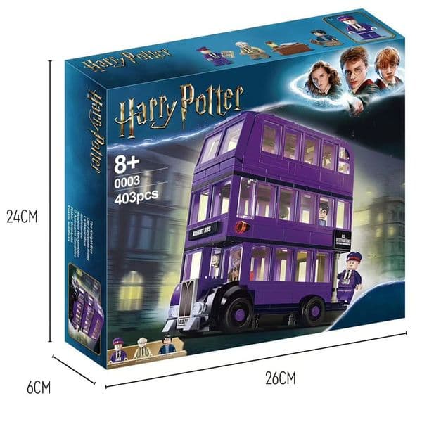 2026 New Harry 75957 Potter Building Block Assembly Model Street Scene Knight Bus Children's Toy Gift Toy