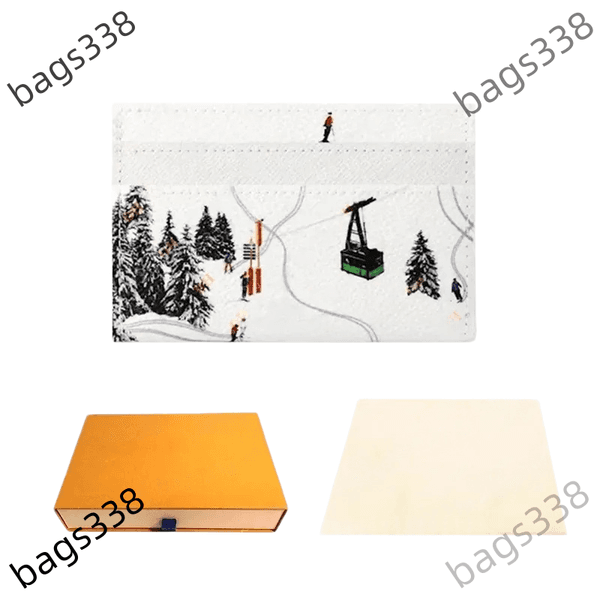 Golf card holder designer luxury wallet holiday sports series style eallet passport swimming ski leather credit business purse key pouch cover top mirror quality