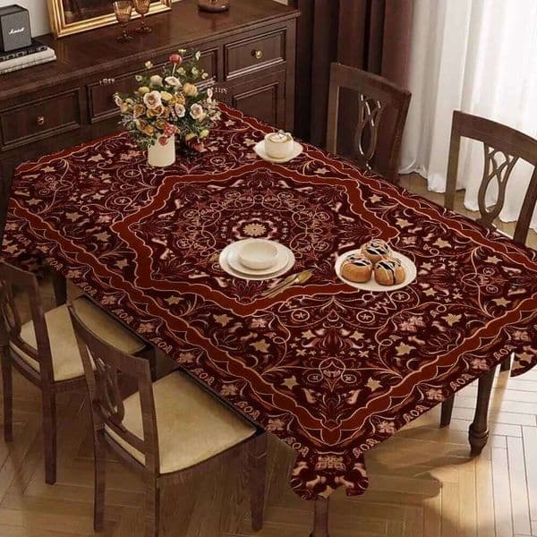 Retro Persian Printed Table Cloth Rectangular Stain Oilcloth Mantel Mesa Impermeable Tablecloth Decoration 26L0302