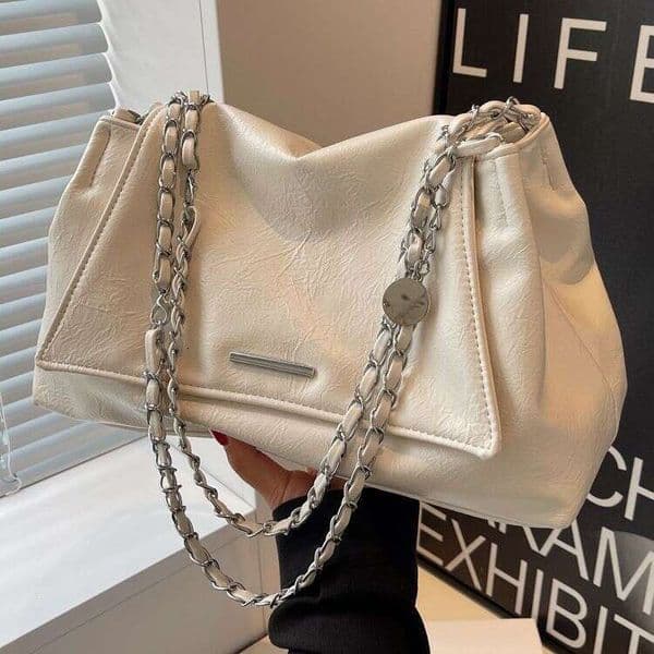 Large-capacity women's new high-end shoulder tote bag, super popular summer commuter chain crossbody bag