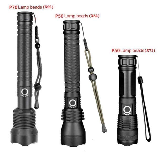 X71 X82 X92 Powerful Flashlight Super Bright USB Zoom Tactical Torch 18650 or 26650 Rechargeable battery hand light telescopic Z260301