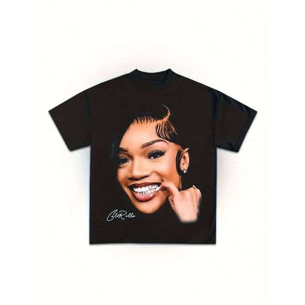 GloRilla Concert Tee Fan Art Rapper GloRilla, Men's Graphic T-Shirt Short Sleeve H260228