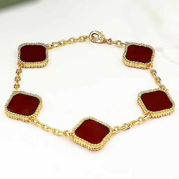 designer bracelet women bracelet designer mothers day gifts luxury designer jewelry bracelets 18k gold plate agate fashion charm chain women wedding