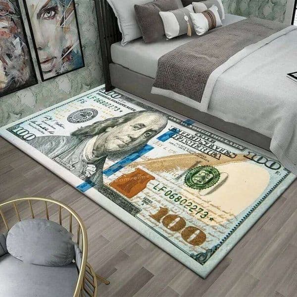 Colorful Creative Dollar Money Print Carpet Mat Rug Large Area Bedroom Entryway Non-Slip Stain Resistant Home Decoration INS T260302 Z260622