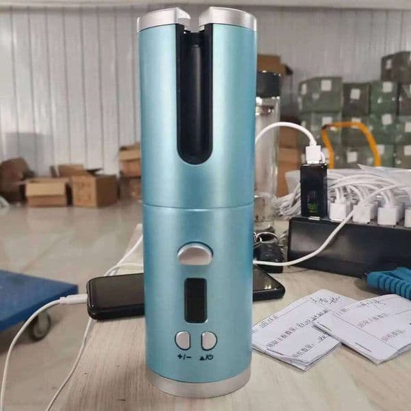 Automatic Rotating Portable Wireless Rechargeable Curling Wall Lcd Display Ceramic Hair Curler H260302