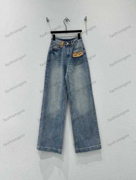 Designer womens jeans highend custom fabrics jeans very comfortable embroidered decorative pants N004W05
