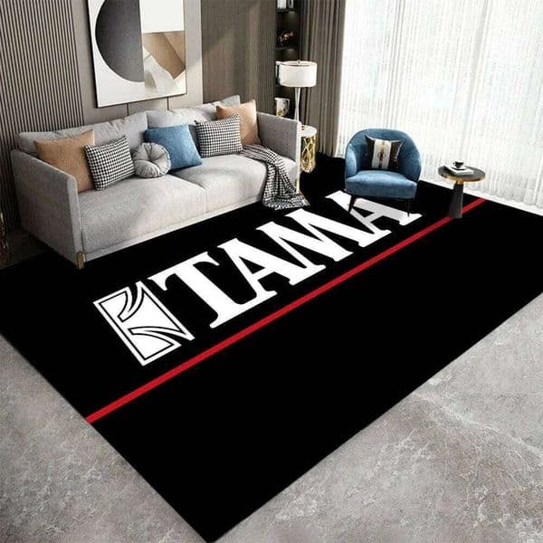 Stylish T-TAMA Drum Print Floor Mat Anti-Slip Carpet Music Enthusiasts Unique Rug for Jazz or Electronic Drum-Themed Decor T260302