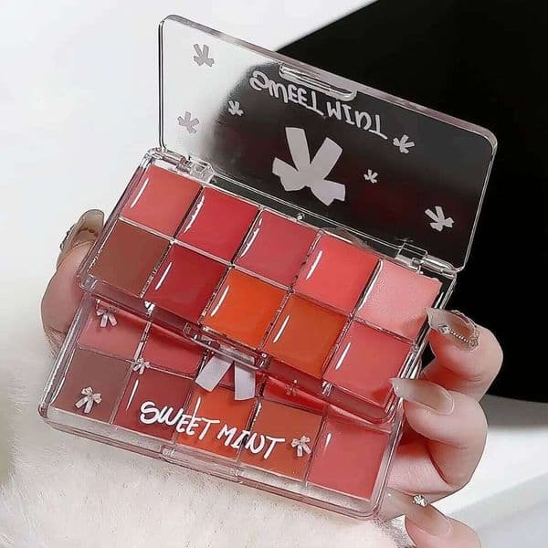 Jelly Gloss Ten Color Toned Frozen Plate Red Lip Glaze Palette Moisturizing Lipstick Long Lasting High color rendering H260302