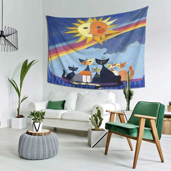 VIKAMA Rosina Wachtmeister Creative Fun Tapestry Thanksgiving Theme Tapestry Living Room Bedroom Wall Decoration Wall Hanging S260228