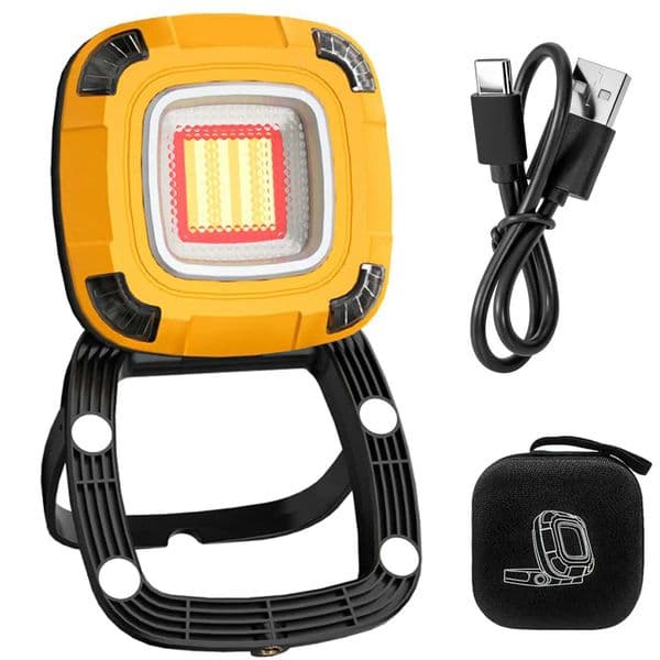 Magnetic 6000mAh Rechargeable LED Portable Lamp Strong Light COB Flashlight Power Bank Camping Fishing Emergency Work Lamp X260302