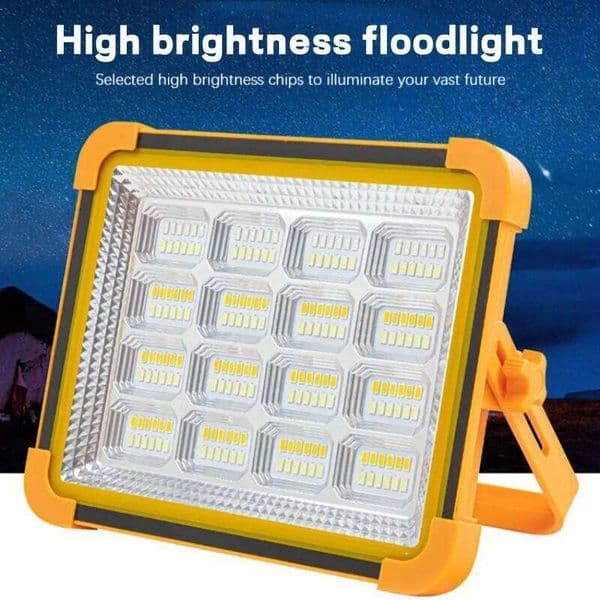 LED Solar Floodlight Outdoor IP66 Waterproof USB Rechargeable Magnet Strong Portable Camping Tent Fishing Work Light C260302