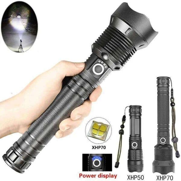 XHP90/XHP70 LED Tactical Flashlight USB Rechargeable Zoomable 5Modes Torch Light Use 26650 Battery Waterproof Handlamp Z260301