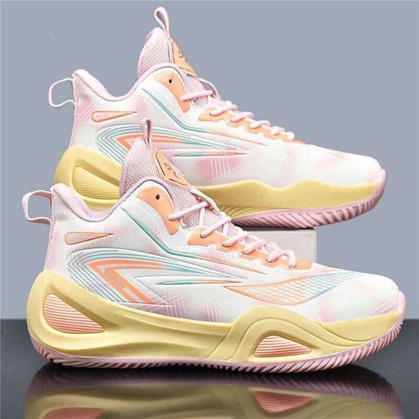 High top basketball men fly woven breathable anti-slip wear absorption student sports shoes fashion outfield combat boots