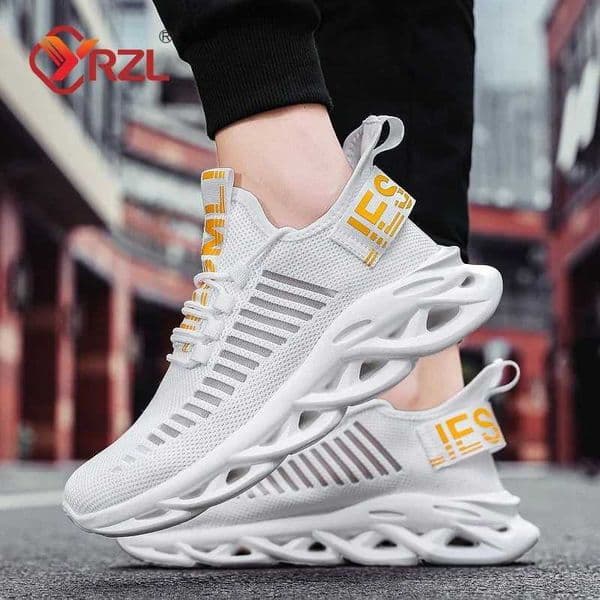 YRZL Men Shoes Comfortable Sneakers Couple Running Shoes Mesh Tenis Sport Shoes Size 36-46 Waling Sneakers Men K260302