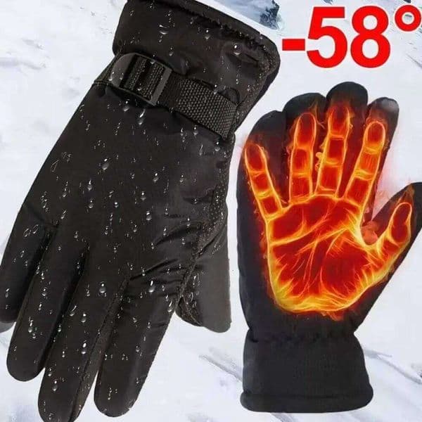 Thicken Winter Cycling Gloves Men Outdoor Waterproof Skiing Riding Motorcycle Warm Mitten Non-slip Glove Thermal Sport Mittens C260302