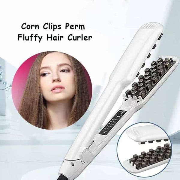 Iron Corn Clips Perm Fluffy Splint Flat Electric Crimper Hair Curlers Curling Corrugated Plate Styling Tools H260302