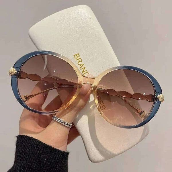 KAMMPT Round Retro Sunglasses for Women Fashion Popular Vintage Frame Men Luxury Trend Brand Designer Shades Protecting Eyewear Y260302