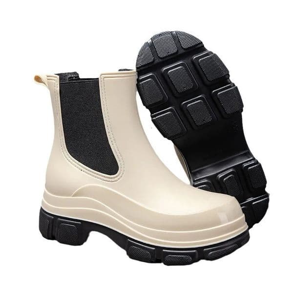 Asgard Womens Rain Boots Summer Non-Slip Waterproof Rubber Mid-Calf Garden Platform Boots Outdoor Lady Lightweight Rain Shoes 260228