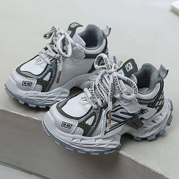 PU Leather Sport Children Trend Fashion Teenager Kids Sneakers Soft-soled Waterproof Running Shoes For Boys Girls 26H0303 L260523
