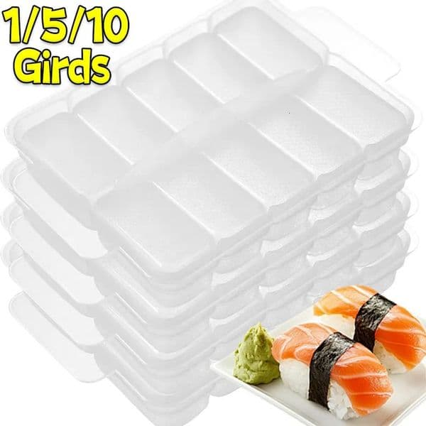 1/5/10Girds DIY Sushi Molds Rice Ball Mold Set Sushi Rice Shape Maker Sushi Roll Mold Bento Rice Baller Shaker Box Kitchen Tool 260228