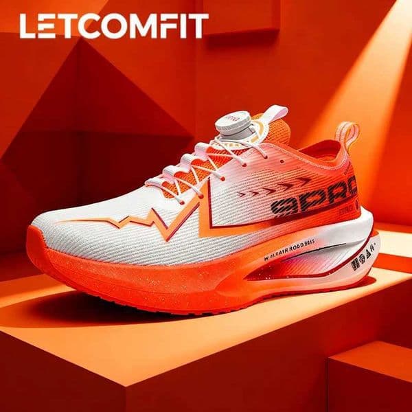 Men Running Shoes Carbon Plate Speciality Marathon Sports Breathable Light Comfortable Nonskid Leisure Sneakers Off-road Shoes K260303